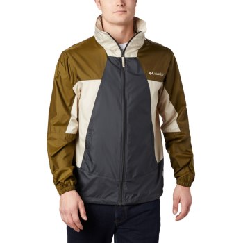 Columbia Jas Heren, Point Park Windbreaker DonkerGrijs Olijfgroen Khaki, 26NEOSAZP